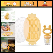Baby Fruit Food Feeder  Silicone Nibble Tray Combo - BPA Free, Breastmilk Popsi