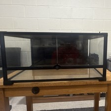 Glass Reptile Enclosure with Black Frame Terrarium