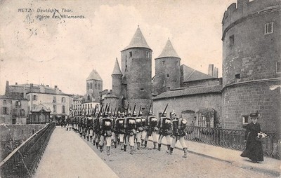 860295) AK Deutsches Thor Metz Lothringen gelaufen 1910