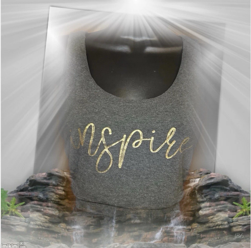 Sujetador deportivo Everlast gris espalda cruzada superior inspirar lámina dorada XL + REGALO GRATIS Foto 2 de 4