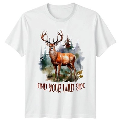 Find Your Wild Side T-Shirt Camping Wildlife Outdoor Geburtstag Geschenk