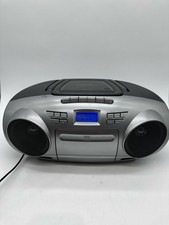 INSIGNIA Portable CD Boombox AM/FM Radio Bluetooth NS-BBBT20 Silver Black