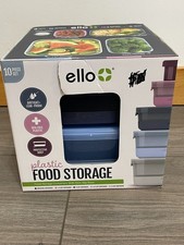 Ello Plastic Mixed Meal Prep 10Pc 5 Pack Set - BPA Free Plastic Food Containers