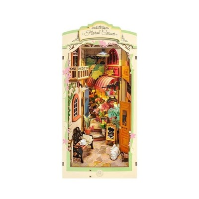 ROBOTIME - Floral Corner DIY Book Nook/Diorama - 20 x 11 x 22 cm