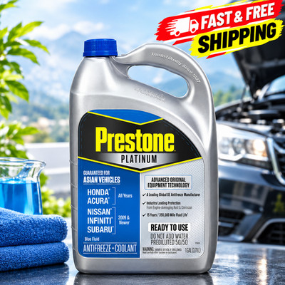 Prestone Platinum Asian Blue Antifreeze Coolant Ready to Use 50/50 1 Gallon Auto