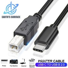 1PCS USB-C to 2.0 Cable For Nylon Epson HP Canon Brother Printer Scanner