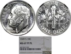 1949-S 10C NGC MS67FT PROOFLIKE ROOSEVELT ~  WHITE & SINGLE FINEST!  VIDEO