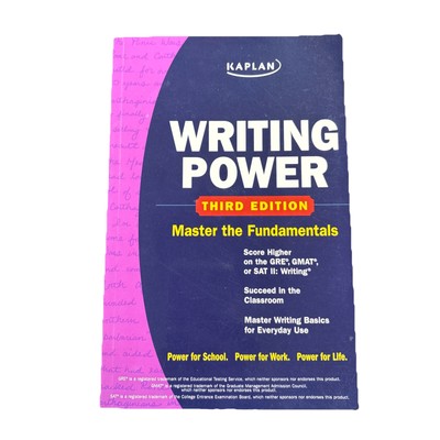 Kaplan Writing Power: Master The Fundamentals Third Edition Study Guide SAT GRE