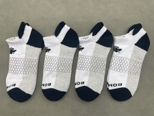 4 pairs BOMBAS Women's All-Purpose Ankle socks Size Medium 7.5-10 white