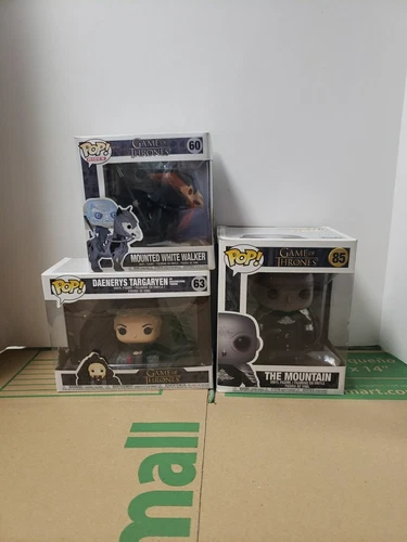 Game Of Thrones Pop Lot Mountain 85 Mounted White Walker 60 Daenery Targaryen 63