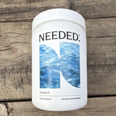 Needed Omega-3 120 Softgels Non-GMO Easy to Swallow Third Party Tested