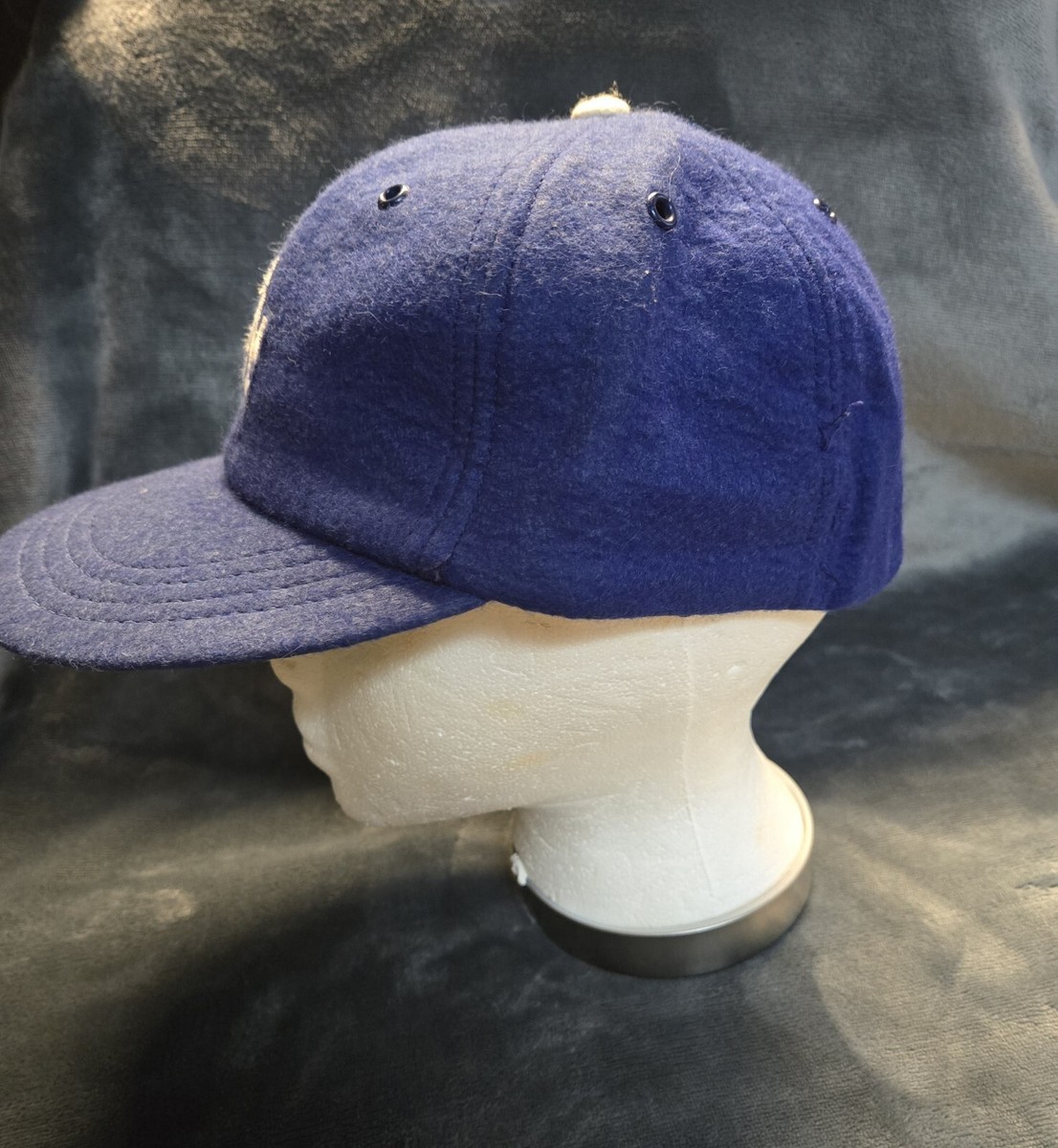 VINTAGE 60s Los Angeles Dodgers Hat M Elastic Fit Blue Wool VINTAGE 60s Los Angeles Dodgers Hat M Elastic Fit Blue Wool