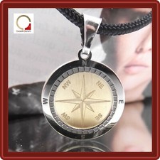 Collana da uomo donna in argento 925 ROSA DEI VENTI girocollo corda cordino