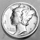 1931 D Mercury Dime Free Shipping Choice Au / Bu #1