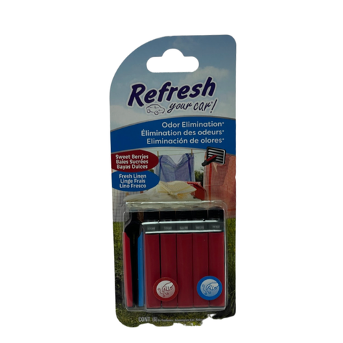 Refresh Your Car! Car Air Freshener Vent Stick 6ct, Sweet Berries & Fresh Linen 12844618518 eBay