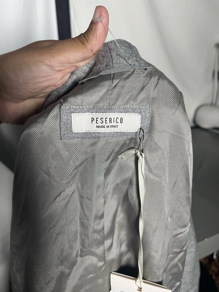 Blazer gris de lana polar gris EU 44 NUEVO CON ETIQUETAS Peserico para mujer Foto 4 de 4