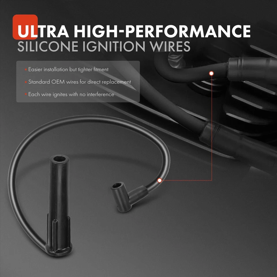 9x Nuevos juegos de cables de bujía para Ford F-150 1977-1979 F-250 F-350 Mercury Cougar  Foto 3 de 4