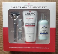Cremo Barber Grade Shave Kit Gift Bundle Razor Cream After Shave  3 Refills NEW