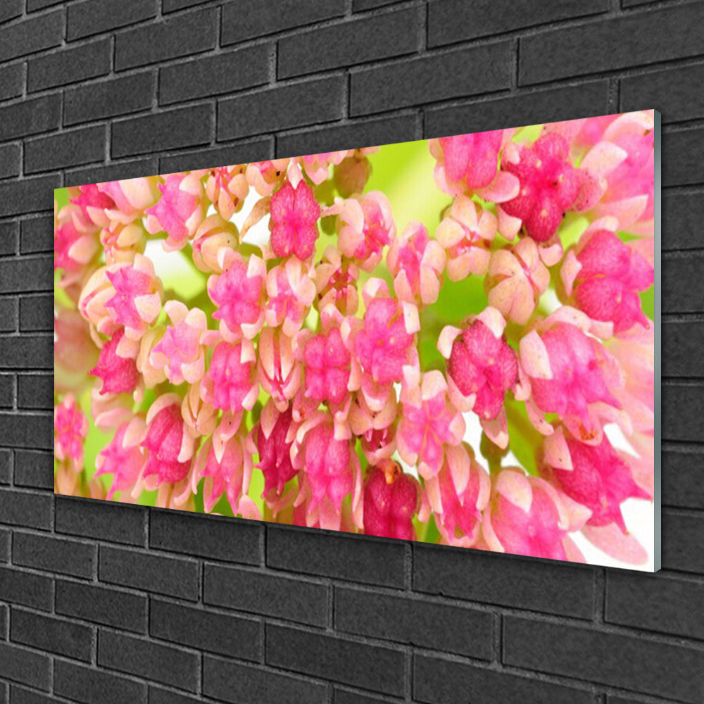 Tableau sur verre fleurs imprimées 100x50 cm pour créer un salon nature et design