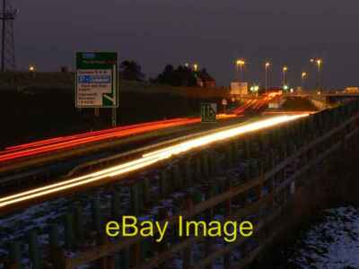 Foto 6x4 Der Blunsdon Umgehungsweg, Blunsdon Broad Blunsdon Ein Winterabend c2009