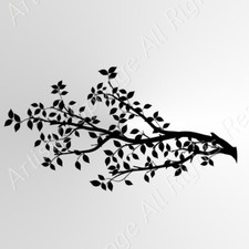 Long TREE BRANCH Reusable Stencil A6 A5 A4 A3 A2 A1 A0 Art Flora Nature / T88