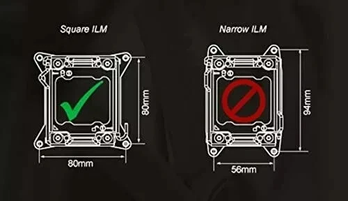 LGA2011 (Square ILM) Tower Heatsink 92mm Cooling Fan up to 160W TDP Copper Pipes - Image 3 of 3