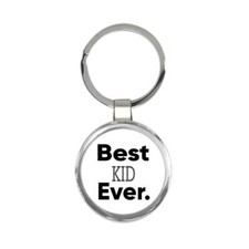 Best KID Ever : Gift Round Keychain Idea Family Christmas Birthday Funny