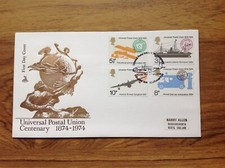 GB Stamps FDC  Mercury Centenary of Universal Postal Union 1974 ,Southampton pmk