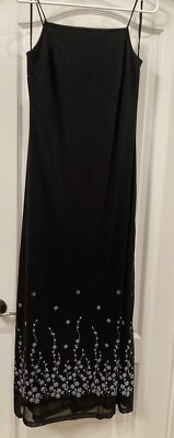 Robe Longue D'été Noire Chesley - Taille L - Dos Nu Avec Liens - Occasion Très Bon état