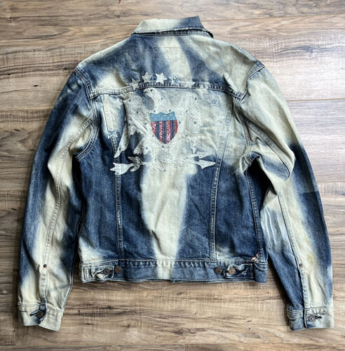 RRL Denim Trucker Jacket Worn in Black Wash