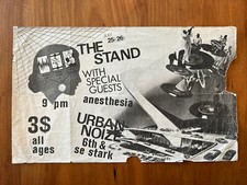 Original 1980 The Stand Anesthesia Show Flyer 14x8.5 PRE Poison Idea Jerry A PSC