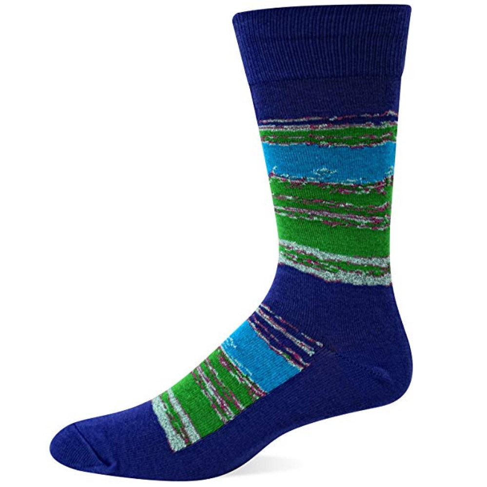 Мужские носки в полоску Hot Sox, синие, Размер обуви 6-12,5