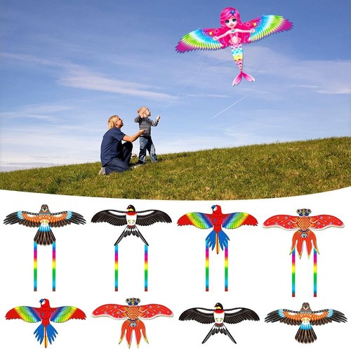 Plastic Fishing Rod Kites Lightweight Long Tail Kites Dynamic Kites