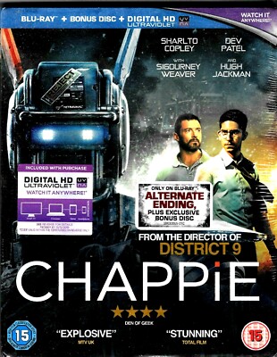 CHAPPIE - DEV PATEL, SHARLTO COPLEY - BU-RAY + BONUS DISC + DIGITAL HD