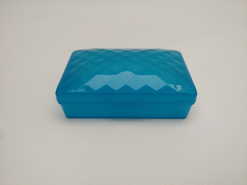 Plastic Turquois Soap Holder, Bar Soap Container, Clam Box Camping Travel   - Picture 3 of 6