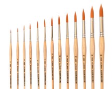 Künstlerpinsel Gr. 1 bis 20 Kunsthaar für Aquarellfarbe, Acrylfarben, Tempera