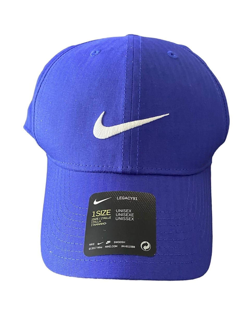 Nike Legacy91 Adjustable Baseball Cap Hat Blue Black Swoosh  display picture 2