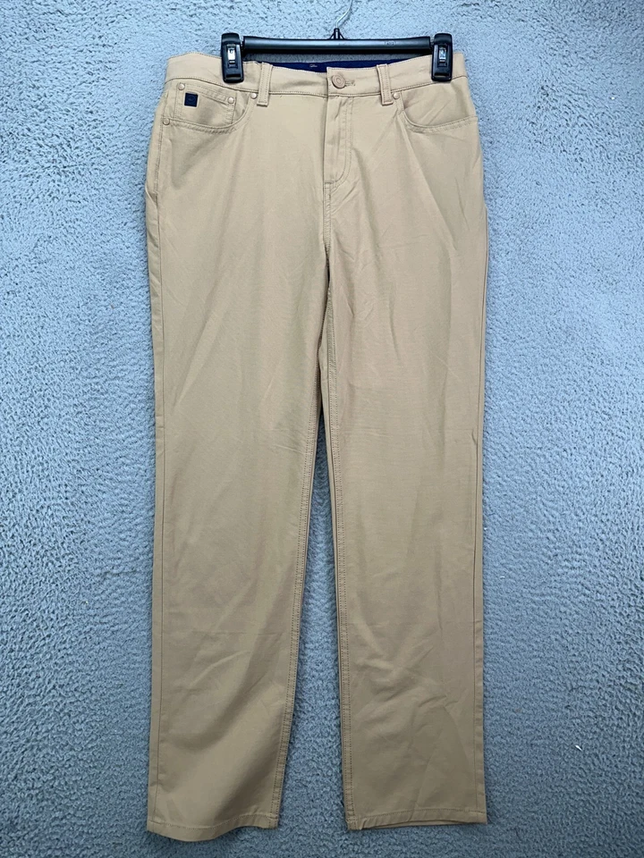 Vineyard Vines Pants Womens 18 OTG Tan Golf On The Go 5 Pocket Lightweight NEW - Image 2 of 4