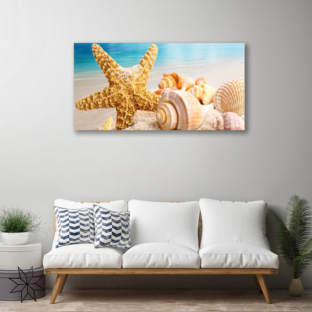 Impression sur toile d'art panoramique 100x50 cm avec finitions soignées motif océan - 2