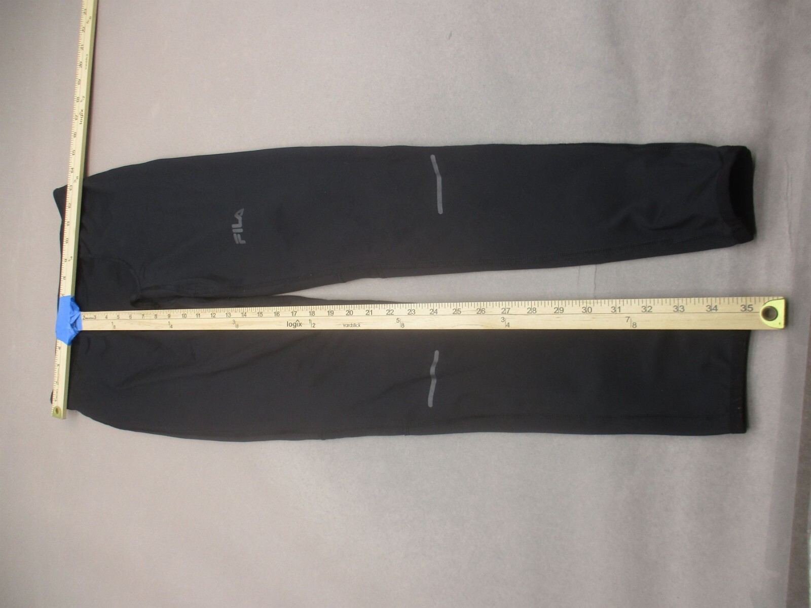 Leggings da corsa FILA taglia S donna BLK vita alta elasticizzati pull on coulisse 233