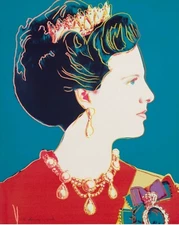 ANDY WARHOL Pop Art Poster or Canvas Print "Queen Margrethe II of Denmark"