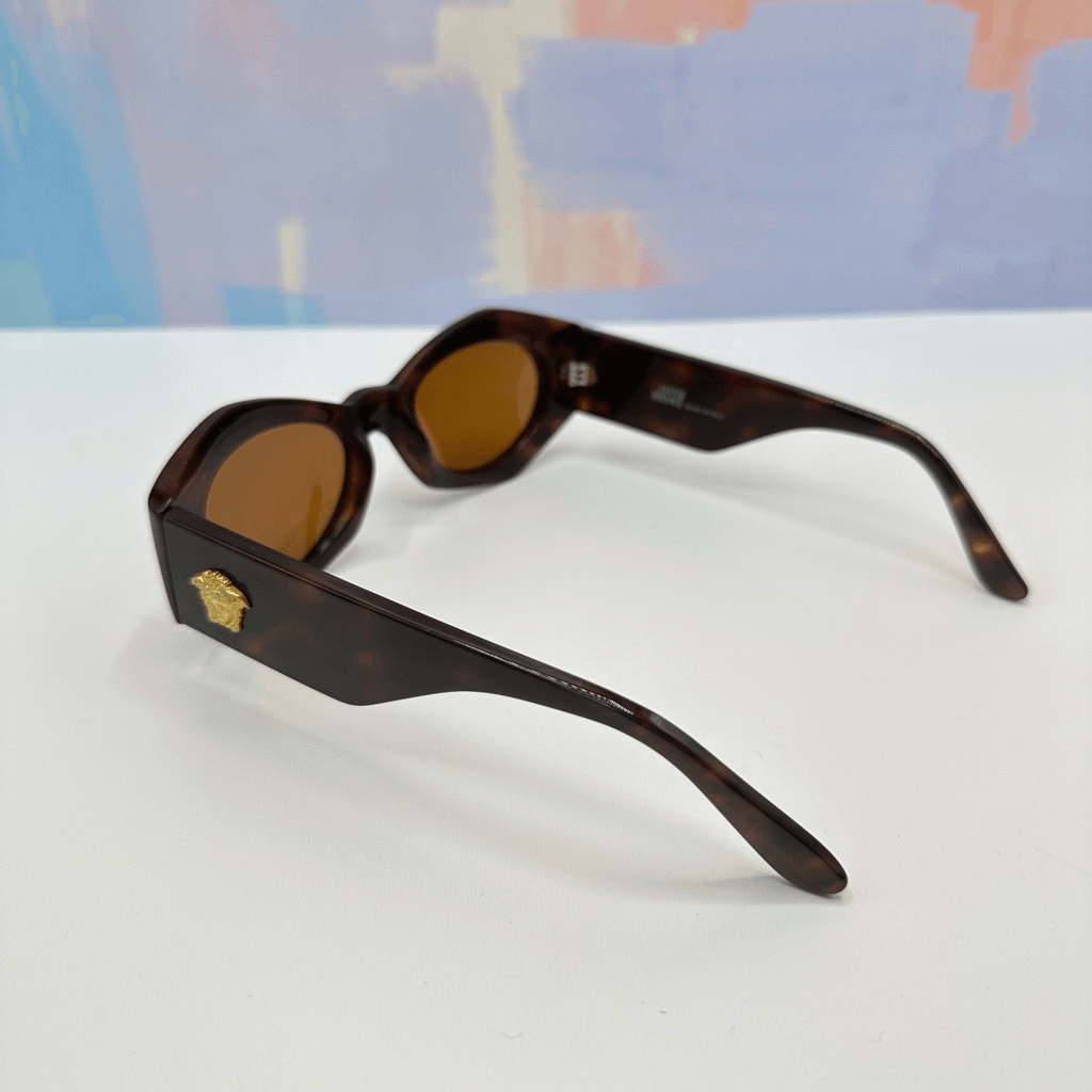 Versace Vintage Brown Frame Gold Madusa Sunglasses | eBay display picture 3