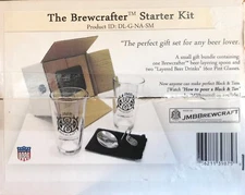 Brewcrafter Starter Kit 2 16 oz. Glasses Layering Spoon Brewing By JMB Brewcraft
