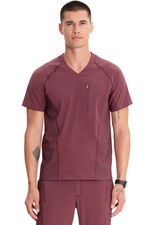 Plum Cherokee Scrubs Infinity GNR8 Mens V Neck Top IN616A PLMV Antimicrobial