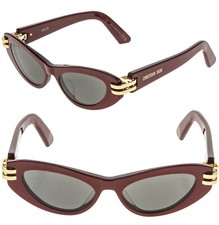 CHRISTIAN DIOR CDIOR Red Gold B1U CD Chain Cat Eye Retro Sunglasses CD40142U