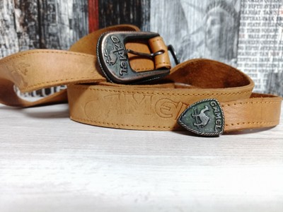 camel leather belt