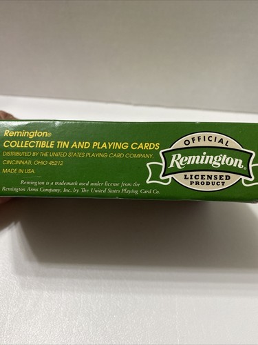 Remington Metal Tin Double Deck Playing Cards Nostalgic Limited Edition - Picture 6 of 13