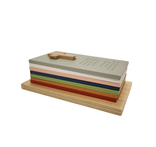 Wooden Bedtime Prayer Stacker Cross Shape Baby Toddler or Kids Puzzle Baptism or