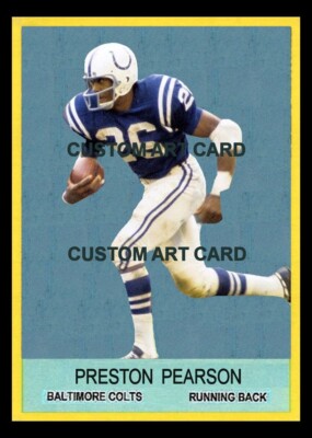 Preston Pearson Baltimore Colts Football Art Card | eBay