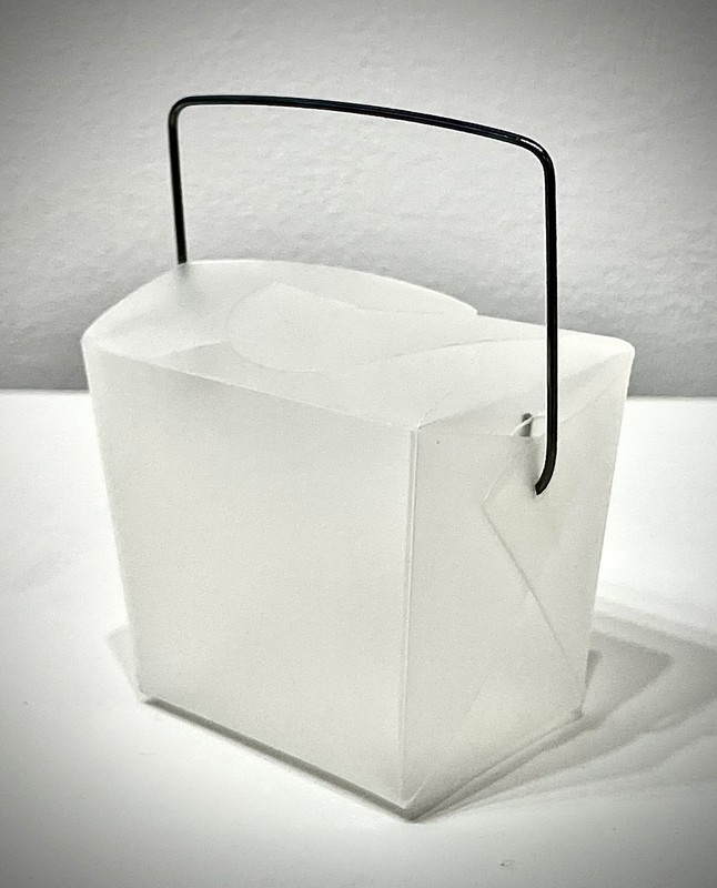 Chinese Take Out Mini Party Favor Boxes Set of 24 Frosted Plastic 